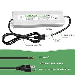 24V Power Supply 400W, 90-130V AC to 24V DC 16.7A