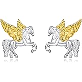JERWLI Horse Earrings 925 Sterling Silver Horse Jewelry Animal Stud Earrings Jewelry Gift for Women