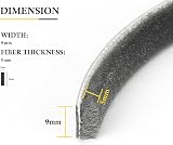 fowong Draught Excluder Tape 4.9 m x 9 mm x 5 mm Grey Door Weather Stripping view 2