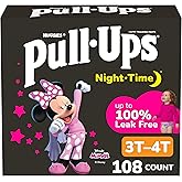 Pull-Ups Girls' Night-Time Potty Training Pants, Size 3T-4T Overnight Training Underwear (32-40 lbs), 108 Ct