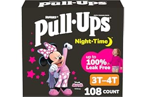 Pull-Ups Girls' Night-Time Potty Training Pants, Size 3T-4T Overnight Training Underwear (32-40 lbs), 108 Ct