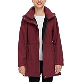 wantdo Women's Softshell Jacket Hooded Fleece Lined Waterproof Coat Warm Lightweight Insulated Windbreaker for Outdoor Hiking