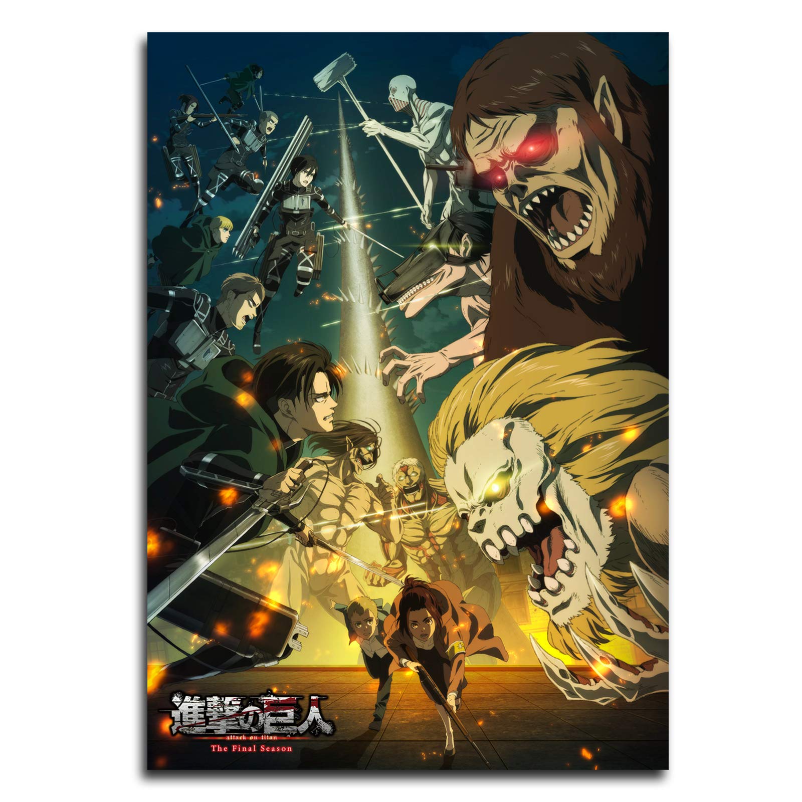 Anime Attack on Titan Final Season 4 Poster Canvas Wall Art Posters for Fans Holiday Gifts Home Deco