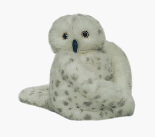 Folkmanis Snowy Owl Hand Puppet, Standard Packaging, White, Black