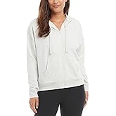 Danskin Women's Zip Front Hoodie with Ruched Back