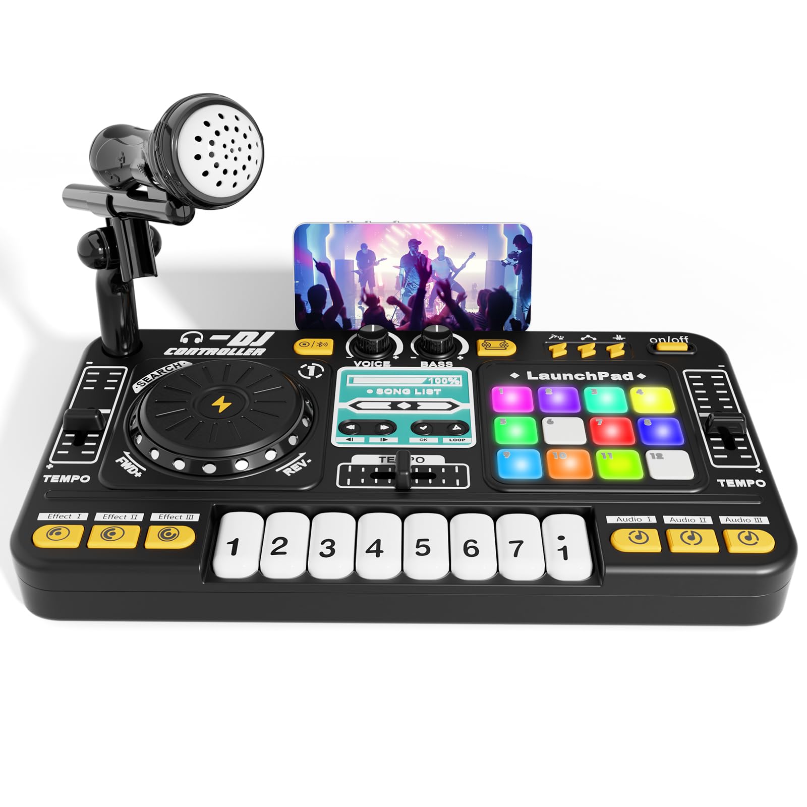 Photo 1 of CalfQueen Kids DJ Mixer Table, DJ Set with Turntable Controller, Baby DJ Table for Toddler, Interactive Musical Equipment Toy for 3 4 5 years old Boys Girls