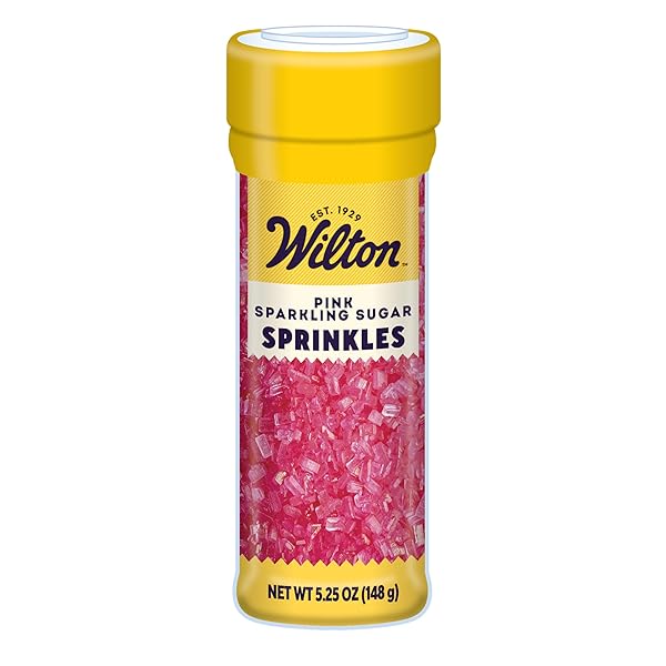 WILTON PINK SPARKLING SUGAR, SHIMMERING SPRINKLES FOR DECORATING...