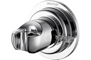 BOPai Suction Cup Shower Head Holder for Handheld Shower – No Drill, For Smooth Surfaces Only, Vertical Mount Only, Chrome