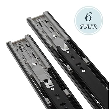 14 Inch Full Extension Ball Bearing Soft Close Slides 80 Lb