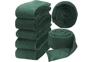 ENTALLOR 6 Pcs Water Activated Barrier for Flooding 5 Ft x 6.5 Inch Absorbent Flood Barriers for Home Sandless Sandbag Reusable Water Diverter for Door Garage Basement Prevention Rain Hurricane Green