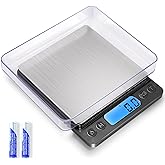 Digital Food Kitchen Scale Upgraded, YONCON 3000g/0.1g High Accuracy Mini Pocket Scale Measures in Grams and oz for Cooking,