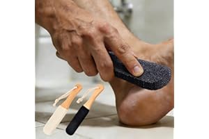 Foot File Callus Remover Professional Pedicure Tool with Wooden Handle Exfoliator for Dead Skin Hard Feet Heels Elbows and Ha