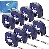 Weemay 8X Compatible Clear Label Tape Compatible for Dymo Letra tag Refills Clear Plastic Label Cassette 12mm x 4m 16952 S0721530 for Label Maker 200B LT-100T LT-100H Plus QX50