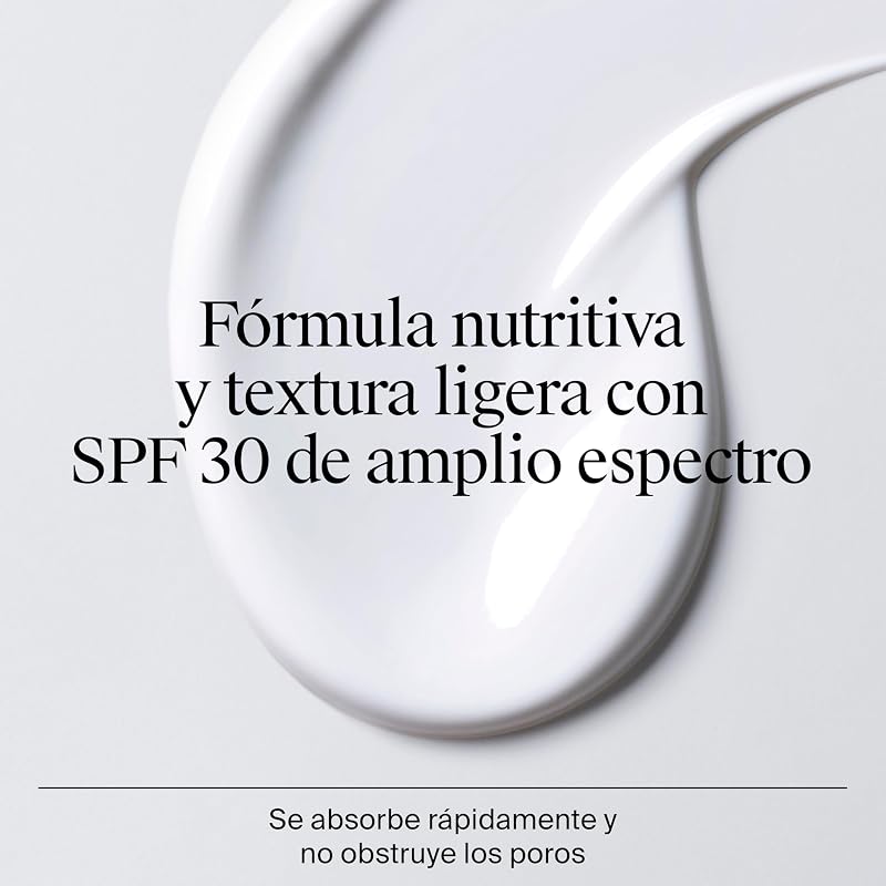 Hidratante Facial Ultra Suave de Uso Diário SPF 30 (100 ml), Protetor Solar de Espectro Largo 30 com CICA, Protetor Solar Facial Leve e Não Comedogénico, Pele Normal a Sensível