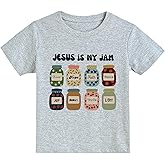 Kachibud Jesus Religious Shirt for Todder Boys Girls Christian Tees Kids Bible Verse Cotton Tops 2-7 Years
