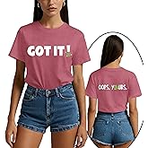 LuxLass Pickleball Shirts for Women Pickleball Player T-Shirt Paddleball Front Back Printing Tee Tops