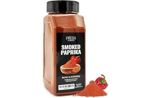 Fresh Finest Smoked Paprika – 14.10 oz Smoked Paprika Powder – Premium Paprika Seasoning for Cooking, Meat Rubs, Marinades, Sauces, Goulash – No Preservatives and Fillers – Rich and Intense Flavor