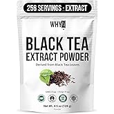 Instant Black Tea Extract Powder, Unsweetened Iced Tea Extract, 4.5 oz | Real Black Tea Leaves, Instant Tea Mix for Hot or Cold Drinks, Smooth Mixing, Zero Additives, 128g, 256 Servings