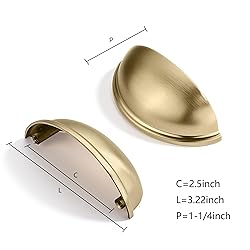 CABDM 10 Pack 2-1/2" Drawer Pulls Champagne Bronze
