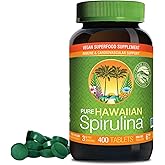 Nutrex Hawaii Pure Hawaiian Spirulina – Vegan Superfood, 500 mg Tablets, Farm Grown in Kona, Non-GMO, Immune Support & Cellular Energy, 400 Count