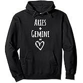Aries and Gemini Couple Matching Zodiac Sign Pullover Hoodie