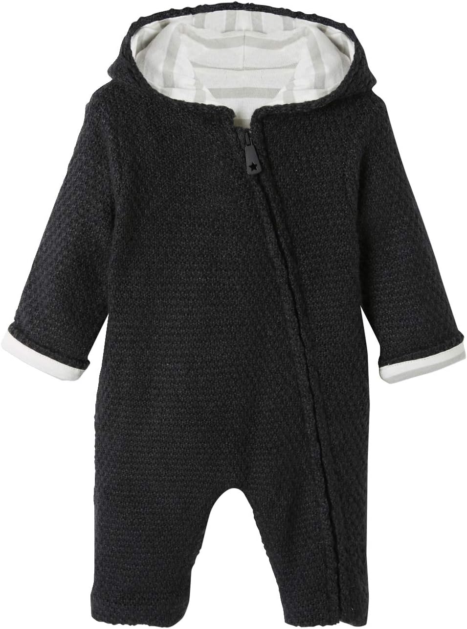 Vertbaudet Combinaison En Tricot Bebe Naissance Doublee Anthracite 3m 60cm Bebe Fille 0 24m Bebe Centroarco Com