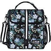VLM Lunch Box for Women, Insulated Lunch Bag Women with Adjustable Shoulder Strap, Cute Lunch Tote Bag for Work,Picnic,Camping