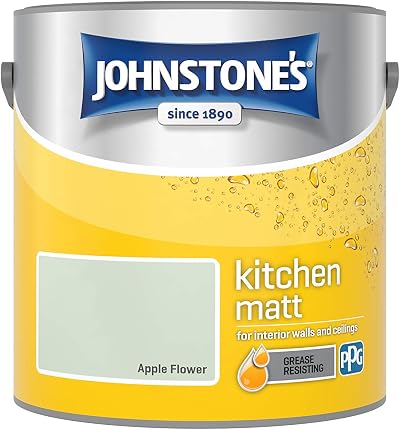 Johnstone's Kitchen Paint Apple Flower Matt Finish 2.5L 12m2 Coverage