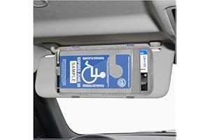 LSKASELUE Handicap Parking Placard Holder, Transparent PVC Disabled Permit Sign Protector with Elastic Strap, Handicap Permit