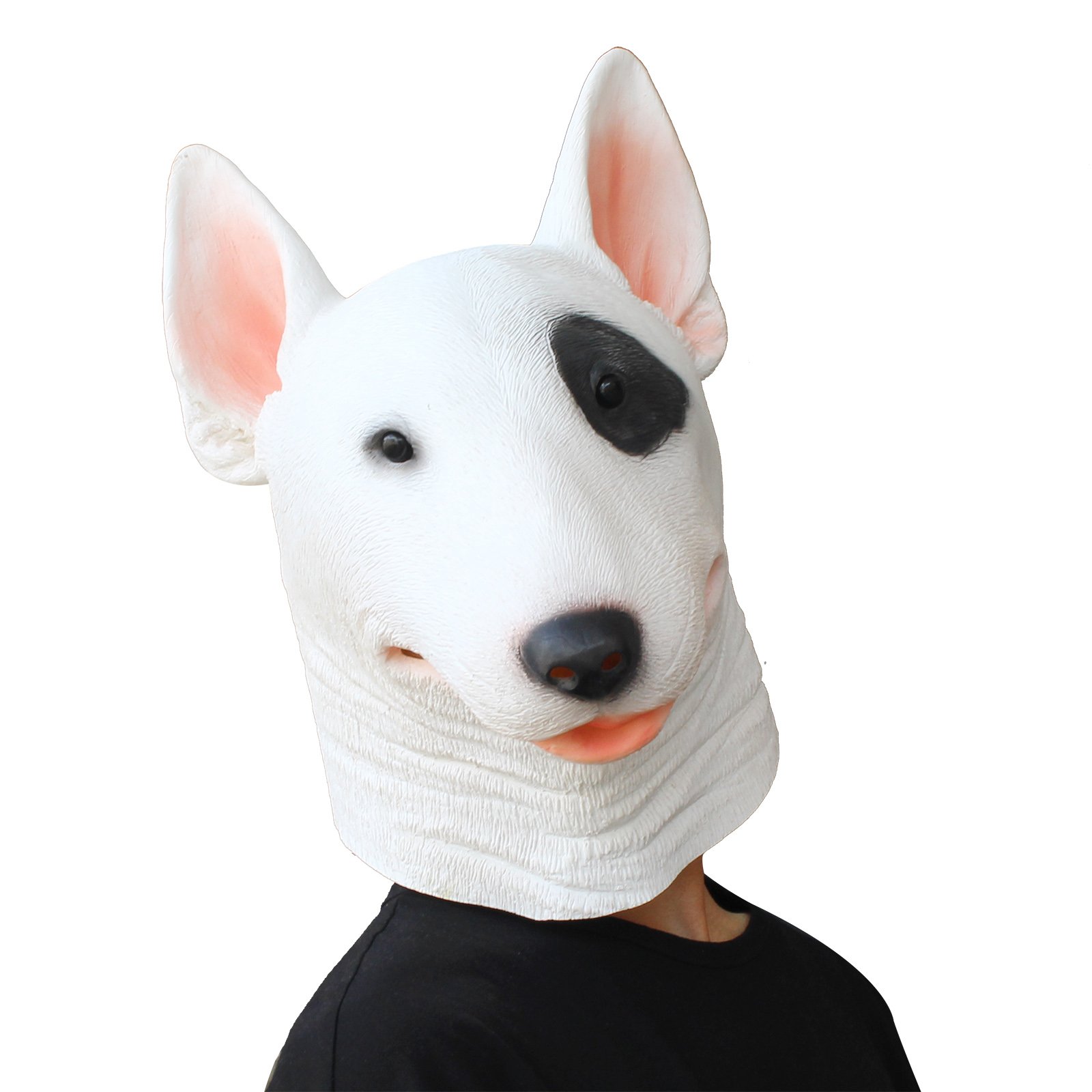 PartyCostume Deluxe Innovative All Saints Costume Meeting Botanical Man Head Mask Bull Terrier