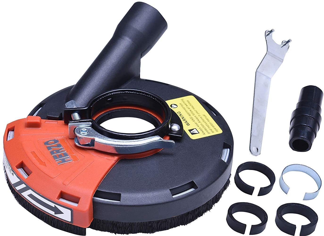 HERZO Universal Surface Grinding Dust Shroud for Angle Grinders 115/125mm