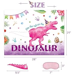 WERNNSAI Pin The Tail on The Dinosaur Game - Girl