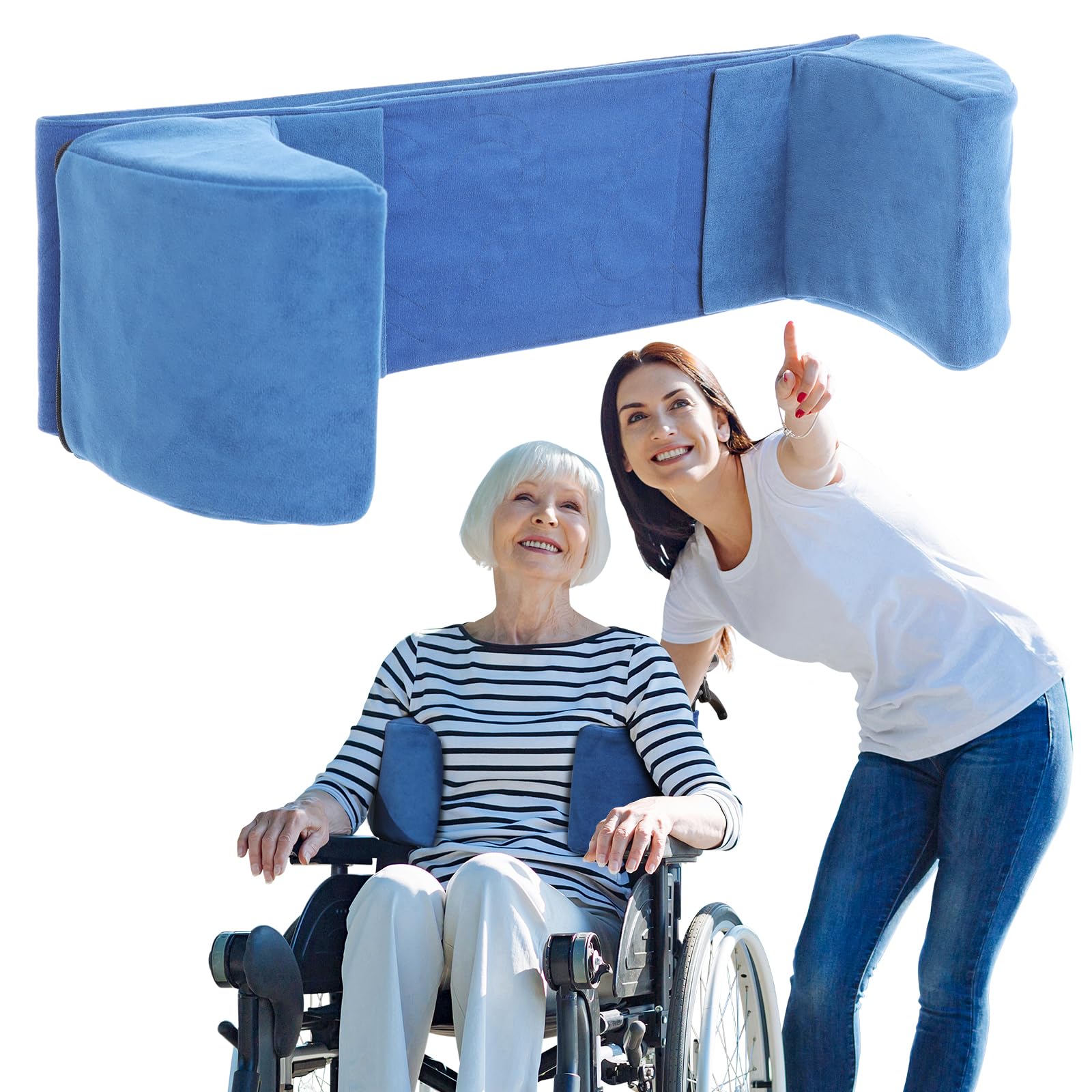 Fanwer Wheelchair Lateral Support - Body Pad and Cushion for Side Guards and Posture - Foam Wedge Pillows Included