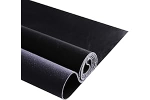 Premium Faux Leather Upholstery Fabric 1.2mm Thickness，Waterproof Upholstery Leather Distressed Bark Fabric(Black,Pre-Cut 36"