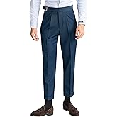 CHOKMAR Men's Gurkha Naples Italian Style Pants Wrinkle Resistant Fabric No Belt Needed
