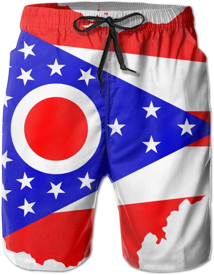 Men's Ohio State Flag Summer Quick Dry Beach Shorts