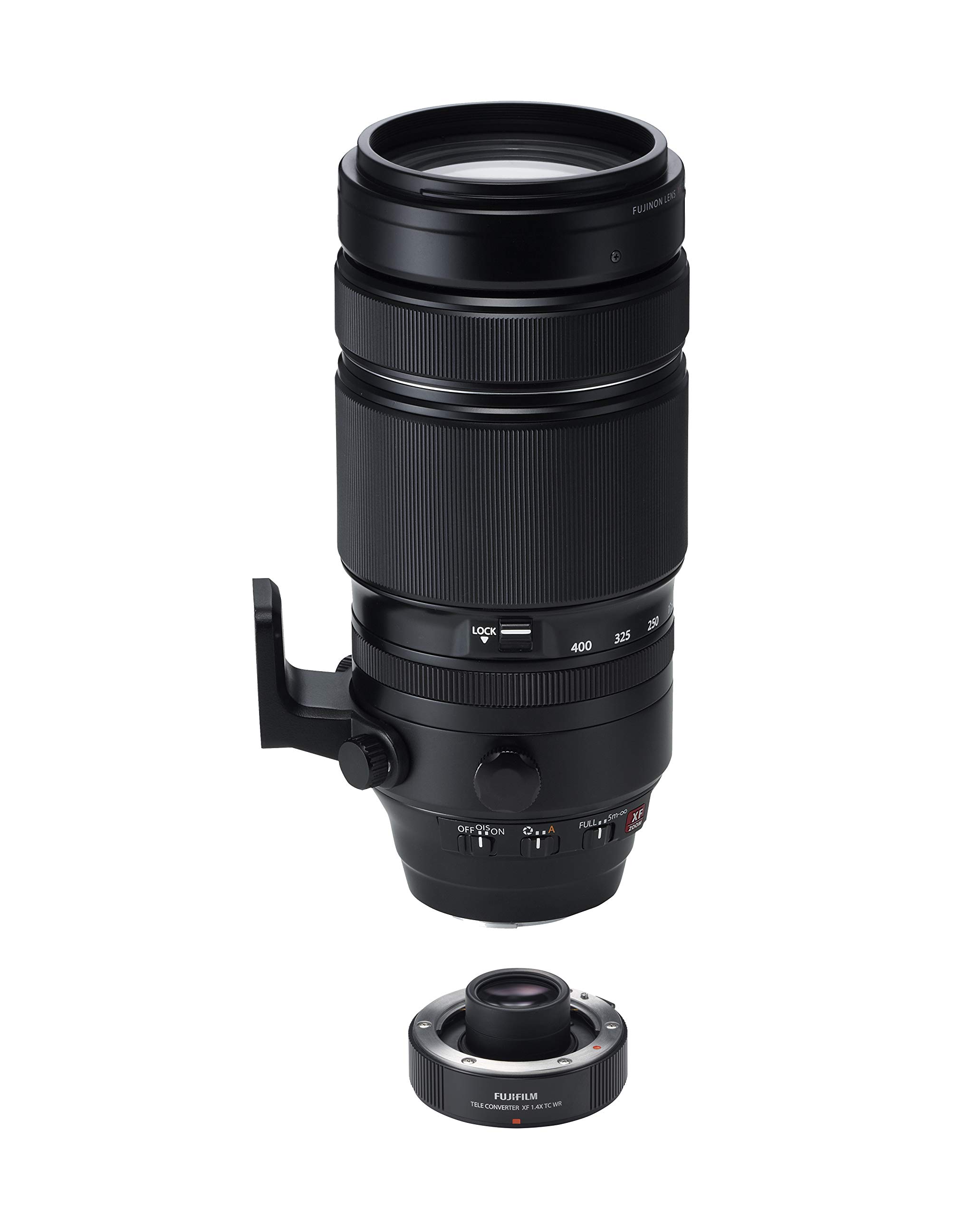 Fujifilm XF 100-400 mm F4.5-5.6 R LM Optical Image Stabiliser, Weather Resistant Lens and Teleconverter XF1.4x Lens Bundle