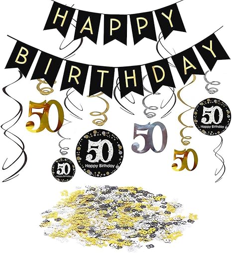 Amazon Co Jp 50歳の誕生日パーティーデコレーション Happy Birthdayバナー 50歳の誕生日吊り下げスワールデコレーション ブラックとゴールド Happy Birthday 50テーブル紙吹雪 50歳 パーティー用品 ホーム キッチン Amazon Co Jp 50歳の誕生日パーティーデコレーション Happy Birthdayバナー 50歳の誕生日吊り下げスワールデコレーション ブラックとゴールド Happy Birthday 50テーブル紙吹雪 50歳 パーティー用品 ホーム キッチン