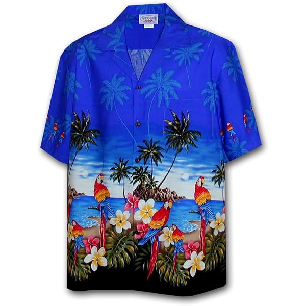Amazon.com: Pacific Legend Parrots Hawaiian Shirt Red 3531-S