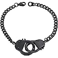 PROSTEEL Trendy Handcuffs Design/Customize Words Ankle Bracelet For Women, 316L Stainless Steel Anklets Silver/Gold/Black Tone, Hypoallergenic, Come with Box