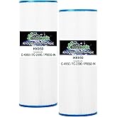 HANXER® PRB50-IN Spa Filter Cartridge Compatible with C-4950, 413-212-02, Filbur FC-2390, 03FIL1600, 17-2380, J200 Series, SD-00201, SD-00455, 40506, 50 Sq.Ft Hot Tub Filter, 2 Pack
