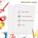 WSICSE 60 Sheets 5x7 Watercolor Paper 140lb 300GSM Cold Press Cotton view 3