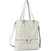 Lassviin Laptop Tote Bag, Leather Work Tote for Computer Bag Waterproof Lightweight Shoulder Bag Purse Handbag Crossbody Bag