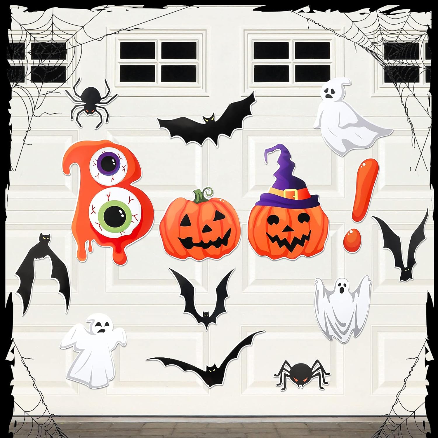 Garage Door Decorations - 14 Pcs Halloween Garage Door Magnets Garage Door Decorations Halloween Car Magnets Halloween Bats Magnets for Garage Door (Pumpkin)