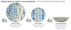 Tudor Royal 12-Piece Round Porcelain Dinnerware