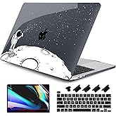 DONGKE Compatible with MacBook Pro 13 inch Case 2024 2023-2020 Release A2338 M2/M1 A2251 A2289 with Retina Display & Touch ID, Plastic Hard Shell & Keyboard Cover & Screen Film - Astronaut