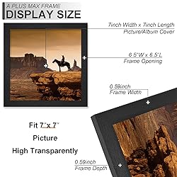 A PLUS MAX Square 7x7 Frame Set of 6, Black