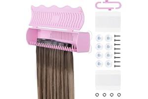 IDN BEAUTY Hair Extension Holder Stand for Styling, 4 Installation Modes With Tool, Hair Extension Holder Designed to Securely Hold Your Extensions for Washing, Styling, Packing and Storing (rose)