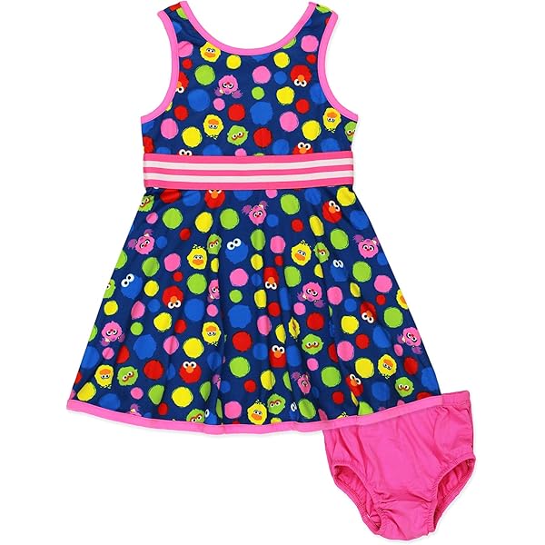 Sesame Street Girls Tutu Dress Rainbow BIG W Cookie Monster