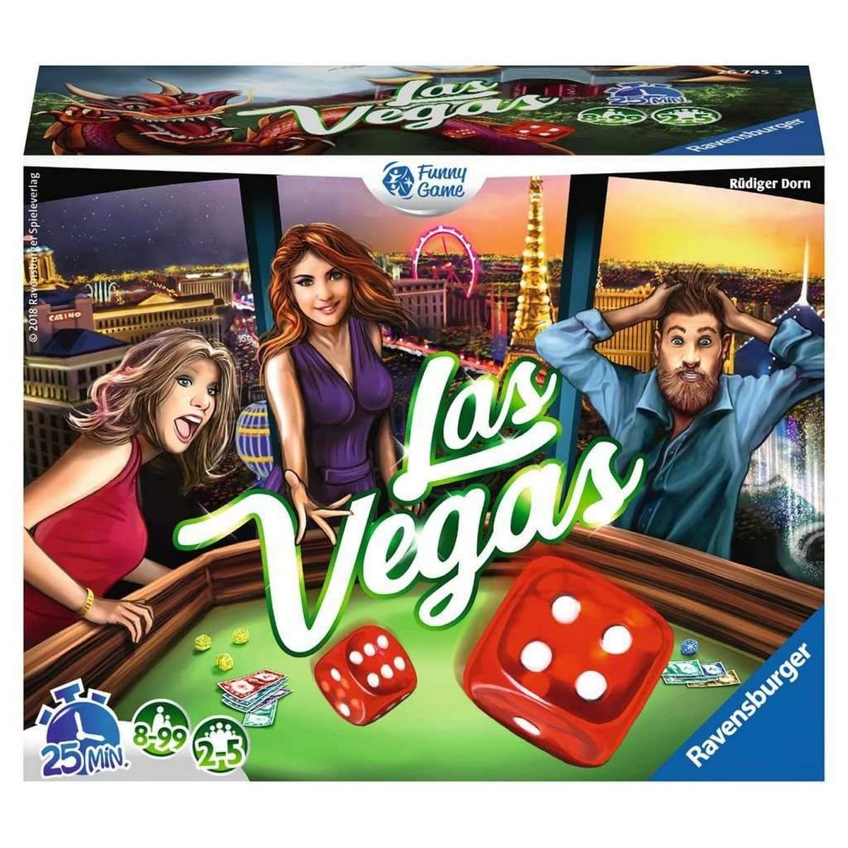Ravensburger - Las Vegas - Game of Dice - Game of Money - Family or Friends - from 2 to 5 Players - Ages 8 and up - Unisex - 26745 - French Version